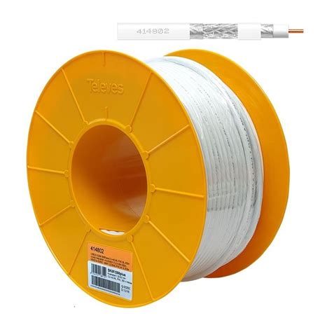 Plastic Coil M Coaxial Cable Sk Fplus White Televes