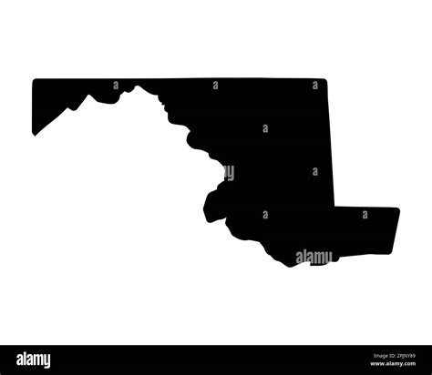 Mapa del estado de Maryland Mapa del estado DE EE UU Símbolo de