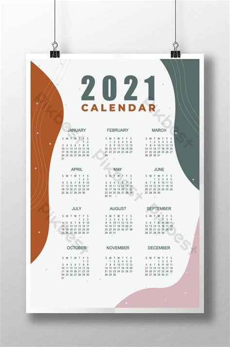 Creative Calendar 2021 Template Design Ai Free Download Pikbest