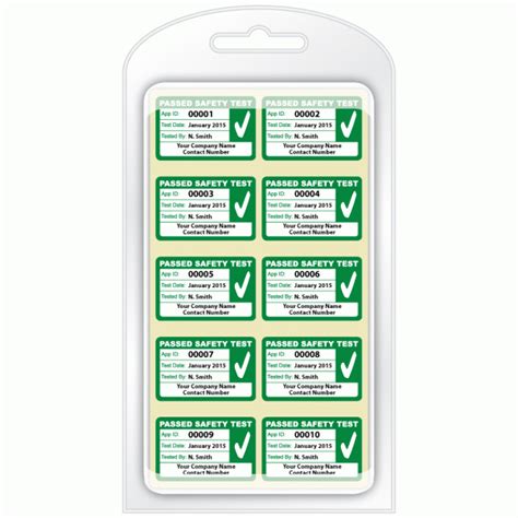 Custom 4th Edition Green Medium PAT Test Labels | Label Bar