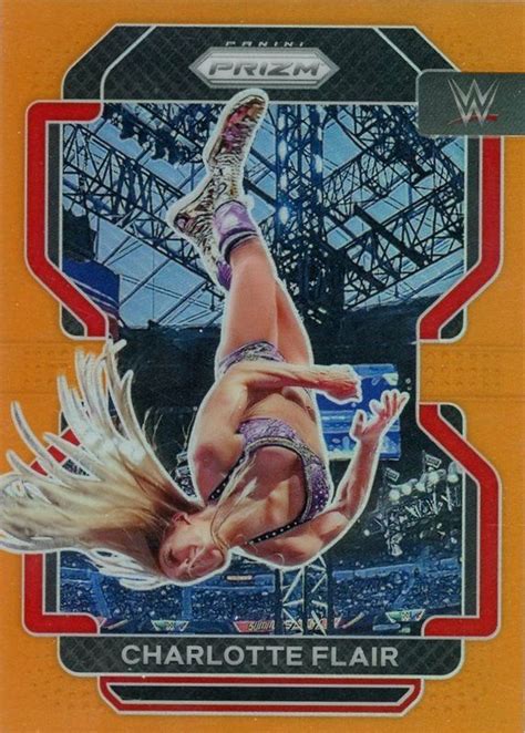 Charlotte Flair 2022 Prizm WWE 180 Orange 99 PSA 10 Price Guide