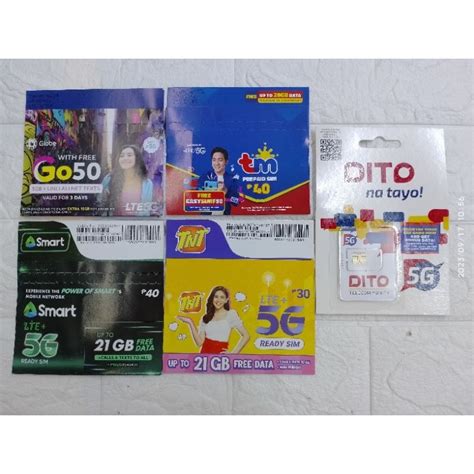 Sim Card Available Tnt 5g Tm 5g Smart 5g Globe 5g Dito 5g Shopee