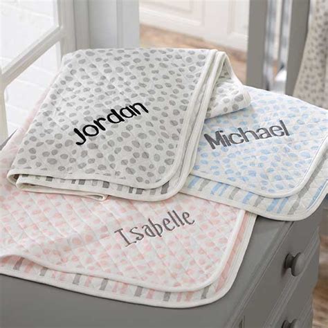 100% Cotton Knit Personalized Baby Blankets