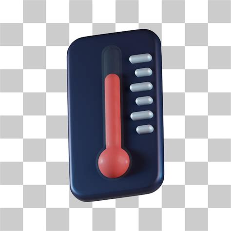 Thermometer In Hot Temperature 3d Icon Premium PSD