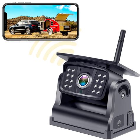 WiFi Magnetic Wireless Backup Camera Solar Assisted Rechargeable HD