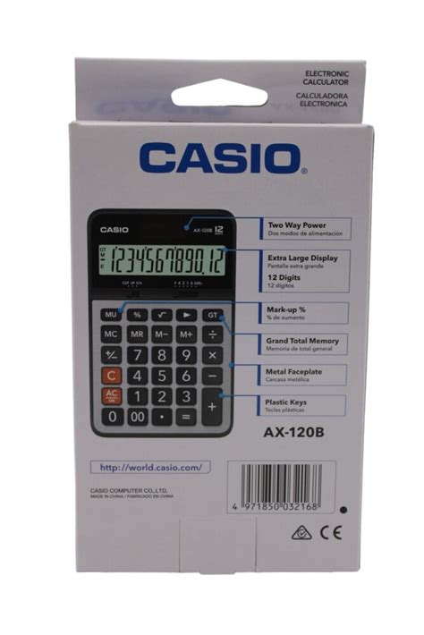 Casio Ax B Hane Masa Tipi Hesap Makinesi Masa Tipi Hesap