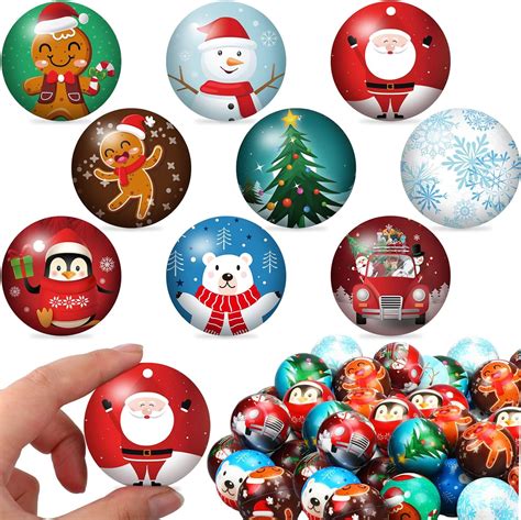 Amazon Glimin 60 Pcs Christmas Stress Balls 2 5 Inch PU Foam