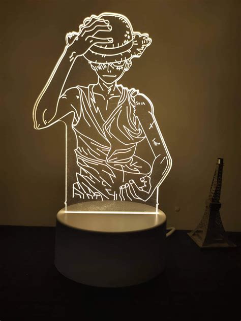 Anime One Piece Luffy 3D Acrylic LED Lamp [single/7 colors/16 colors