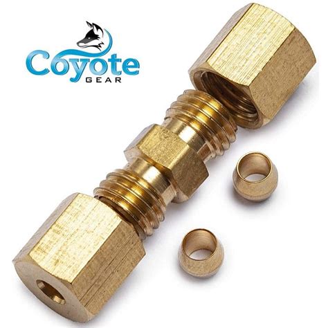 1 8 Tube Brass Compression Union Fitting Coyote Gear