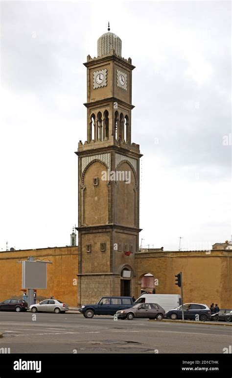 Clock Tower In Old Medina Casablanca Morocco Stock Photo Alamy