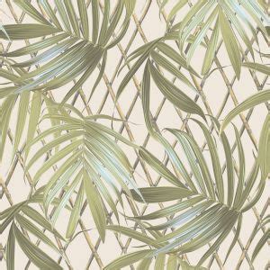 Martinique Leaf Textured Vinyl Wallpaper Sage Erismann