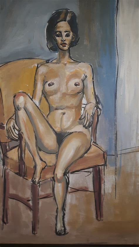 Mid Century Nude Study Oil On Board High Fashion Retro Nudes Nude Model