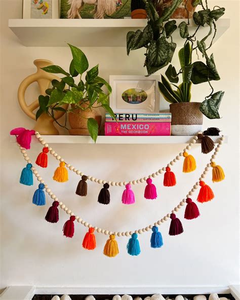 Diy Wooden Bead Tassel Garland The Neon Tea Party