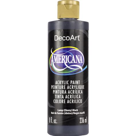 DecoArt Americana Acrylic Color 8 Oz Lamp Black Walmart