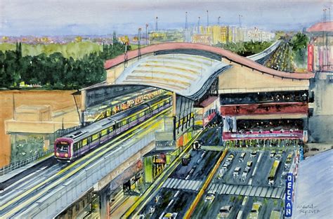 Art by M.R. Anand: MG Road Metro Station