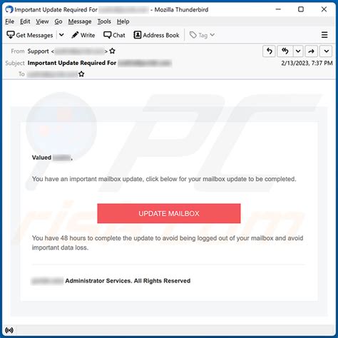 Mailbox Software Update Email Scam Removal And Recovery Steps Updated