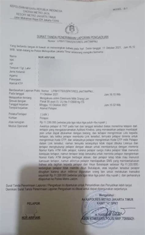 Cara Membuat Laporan Ke Polisi Tentang Penipuan Online Contoh Surat Resmi