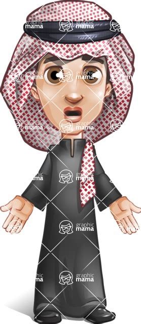 Young Muslim Man Cartoon Vector Character 112 Illustrations Stunned Graphicmama