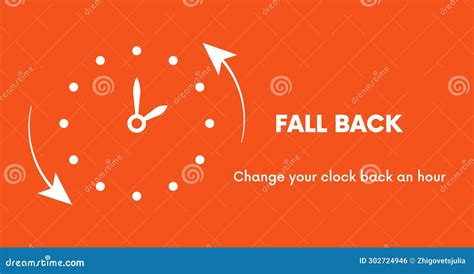 Daylight Saving Time Ends Banner Graphic Minimalist Clock With