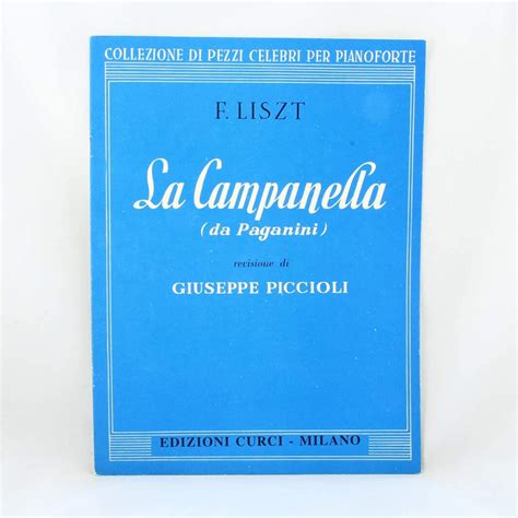 La Campanella Da Paganini Autore Liszt Editore Curci