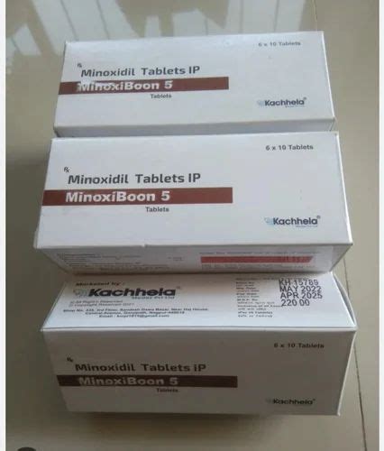 MinoxiBoon 5 Mg Minoxidil Tablet At Rs 250 Stripe Minoxidil Tablet In