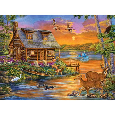 Sunset Lakeside Retreat 1000 Piece Jigsaw Puzzle Spilsbury