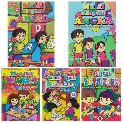 Paket Buku Paud Dan Tk Abjad Angka Membaca Berhitung Bisa