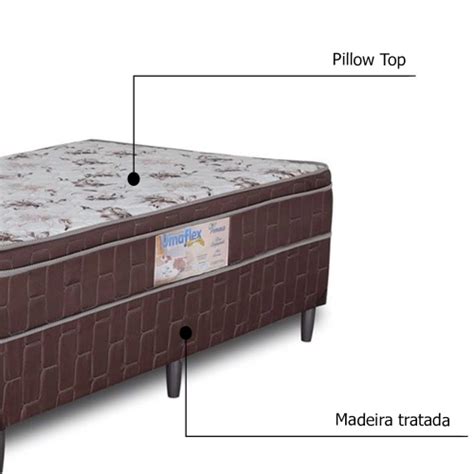 Cama Box Conjugada Solteiro Marrom Molas Ensacadas Umaflex No Shoptime