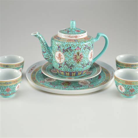 Hand Painted Chinese Porcelain Tea Set | EBTH