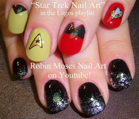 Nail Art By Robin Moses Star Trek Nail Art Nail Art Easy Star