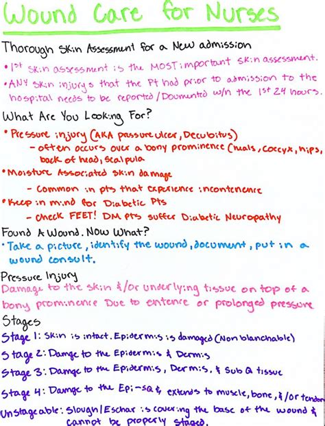 Wound Care For Nurses Nursing School Notes Nursing Student Tips