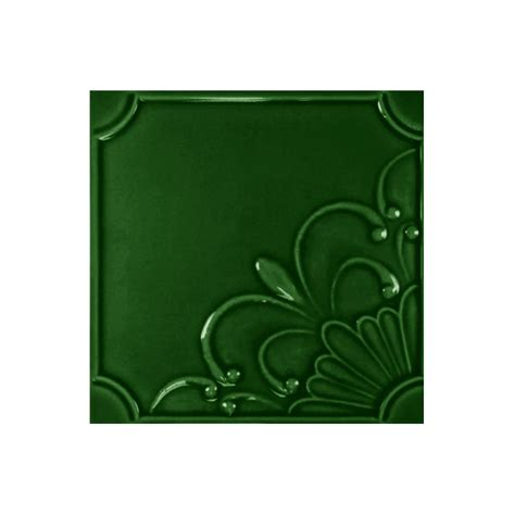 Victorian Green Thistle 6″x3″ Moulding Firetile