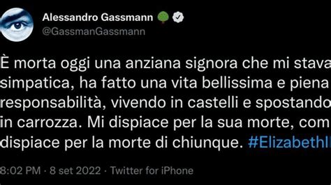 Alessandro Gassmann Polemiche Per Il Tweet Sulla Regina Elisabetta