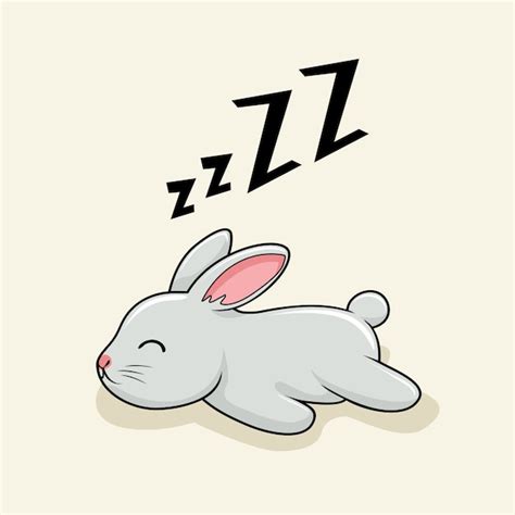 Cartoon Rabbit Sleeping