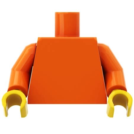 Personnalized Orange Minifigure Torso Custom LEGO Parts Super Briques