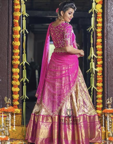 Pattu Lehenga Half Saree Artofit