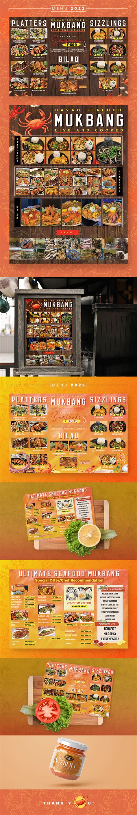 Davao Seafood Mukbang Menu Behance