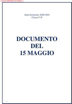 DOCUMENTO DEL 15 MAGGIO Anno Scolastico 2020 2021 Classe V D Liceo