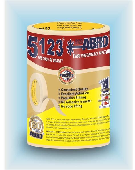 Color Off White 5123 ABRO Paper Masking Tape At Rs 105 Pack In Dadra