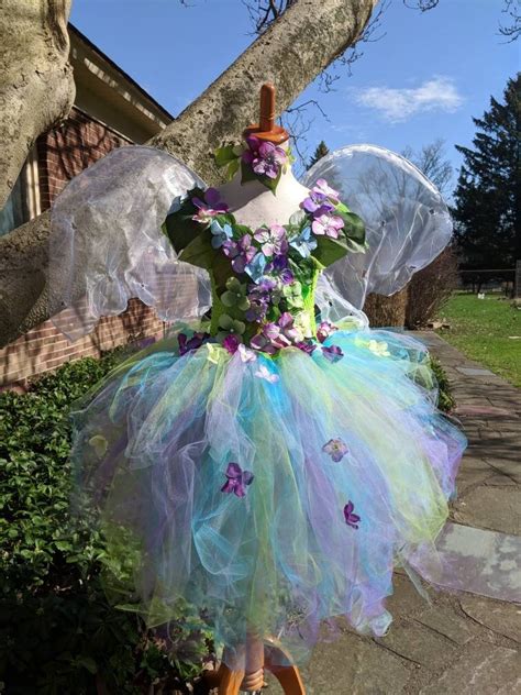 Fairy Costume Dress Spring Woodland Flower Fairy Dress Fairy Etsy