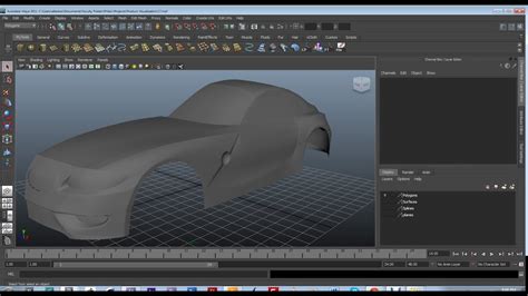 Maya Automobile Modeling 9 Turning NURB Surfaces Into Polygons YouTube