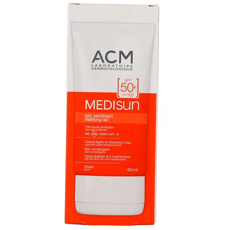 Acm Medisun Gel Solaire Matifiant Spf Peau Grasse Imperfections