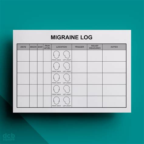 Migraine Journal Template