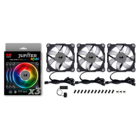 Kit De Ventiladores Para Gabinete X Mm Inwin Jupiter Aj X Argb