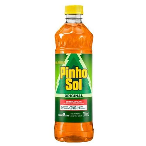 Desinfetante Pinho Sol Original 500ml Embalagem Com 12 Unidades Martins Atacado