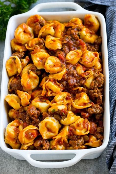 Delicious Baked Tortellini With Meat Sauce CucinaDeYung