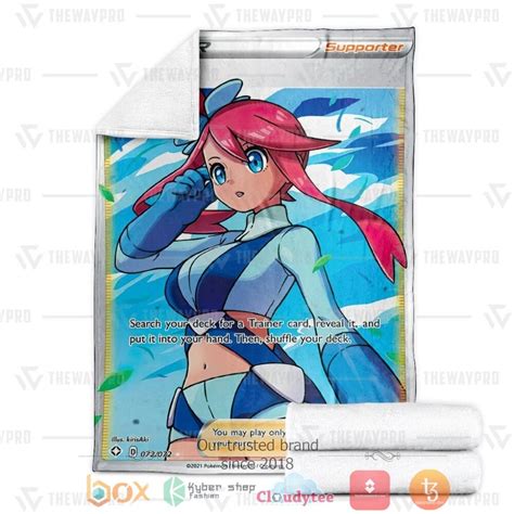 HOT Anime Pokemon Skyla Shining Fates Trainer Blanket Express Your Unique Style With BoxBoxShirt
