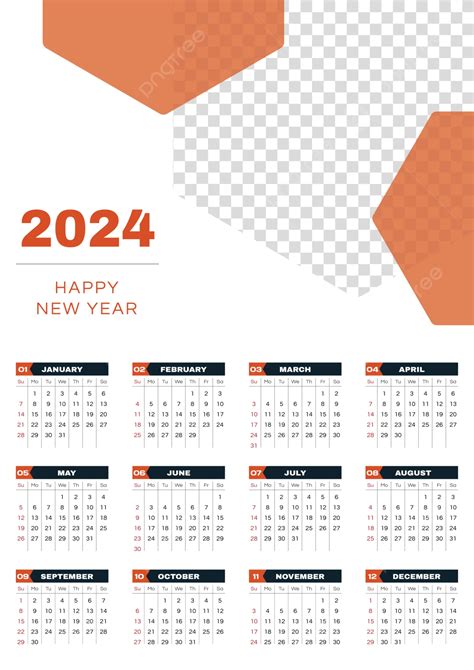 Template Kalender Dinding 2024 Vol 46 Vektor Templat Untuk Unduh Gratis