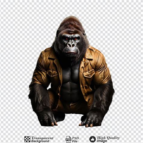 Premium Psd Gorilla Isolated On Transparent Background