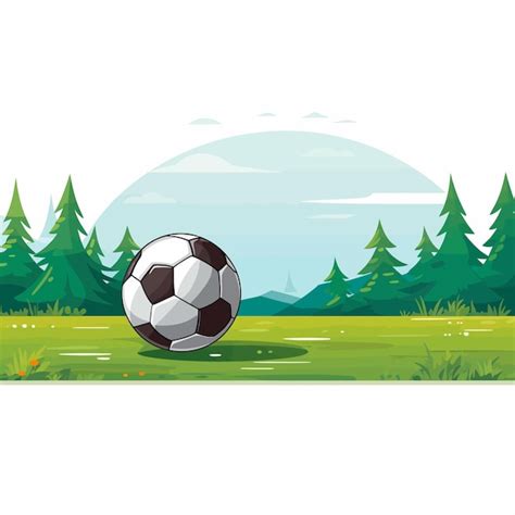 Premium Vector Football Pitch With Ball Vector